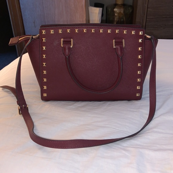 Michael Kors Selma Stud Leather Satchel - Picture 3 of 13